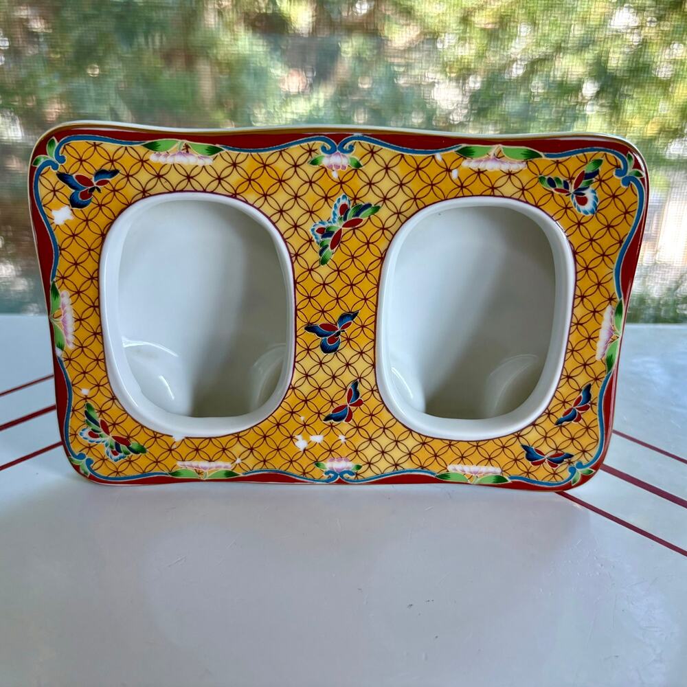 Vintage Takahashi San Francisco Double Picture Frame, Japan Cloisonne